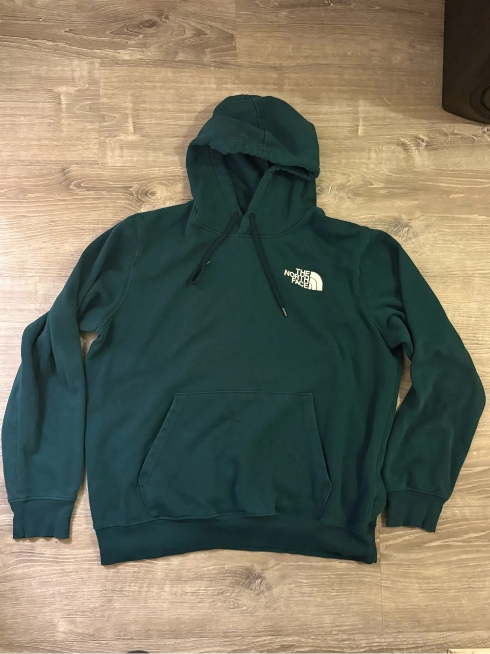 The North Face Men's Teal Zip-Up Hoodie with Back Logo